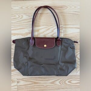 Longchamp Le Pliage Olive Green Tote Bag